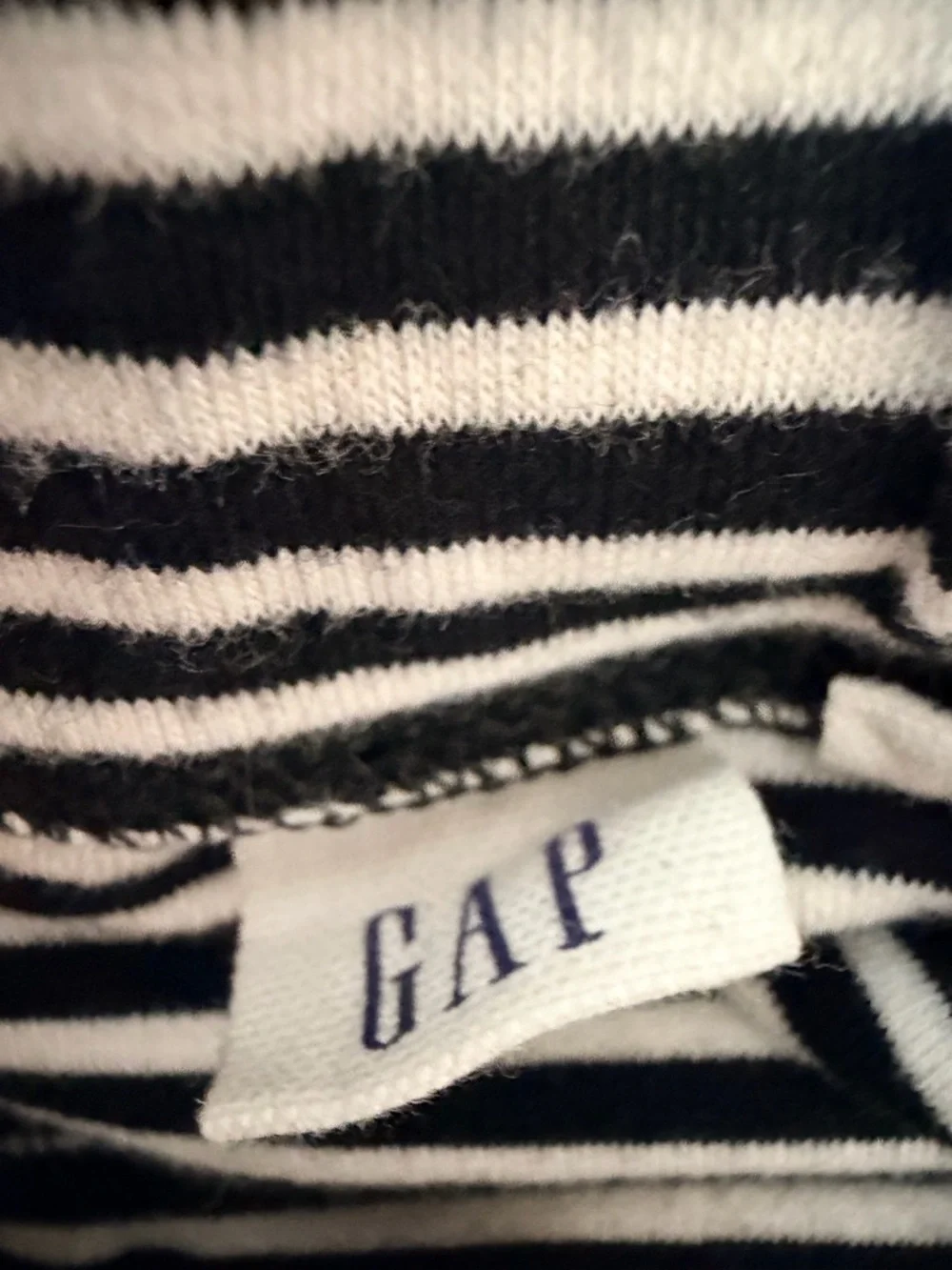 GAP Black and White Striped Pencil Skirt